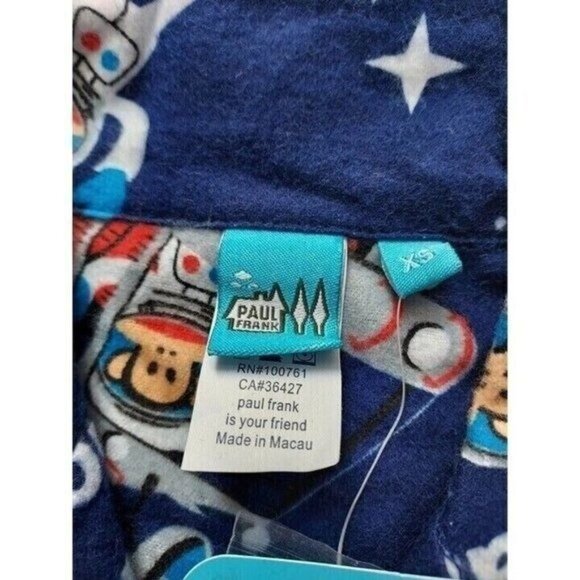 Vintage Paul Frank Limited Edition Pajama Set, Space Julius, Blue, Size Medium - Picture 3 of 9